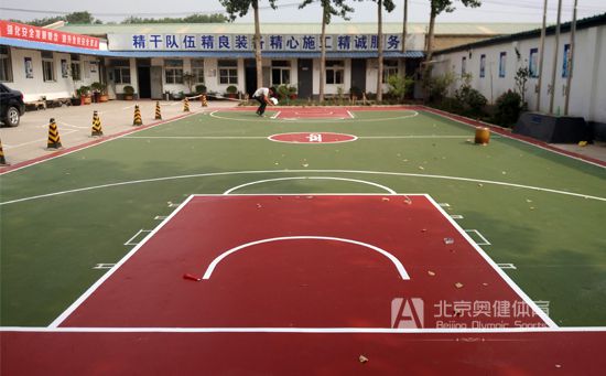 北京澳门尼威斯人网站8311pu篮球场工程案例之丰台中国通号项目部